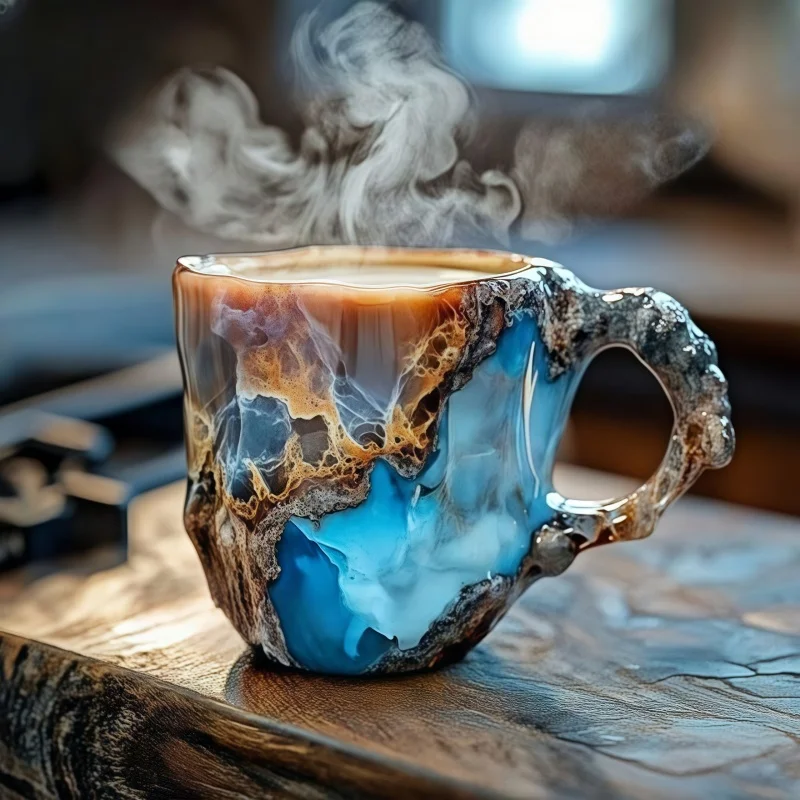 

New Multi-color Mineral Crystal Coffee Cups, Synthetic Mineral Crystal Coffee Cups, Elegant New Year and Valentine's Day Gifts