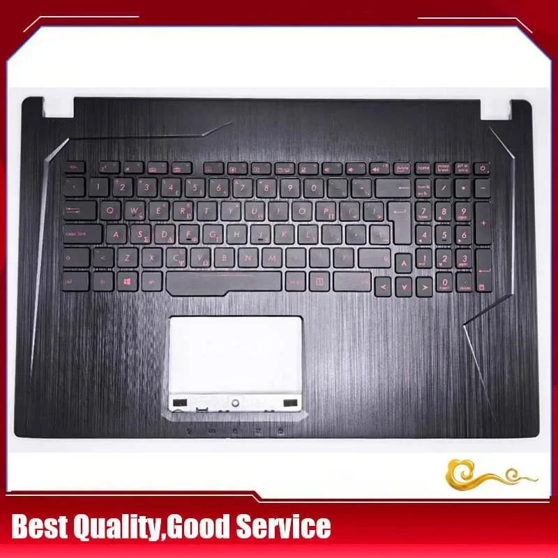 

YUEBEISHENG New/org For ASUS Strix GL753V FX73V FX73VD FX73 GL753 palmrest EUR Language upper cover,Backlight