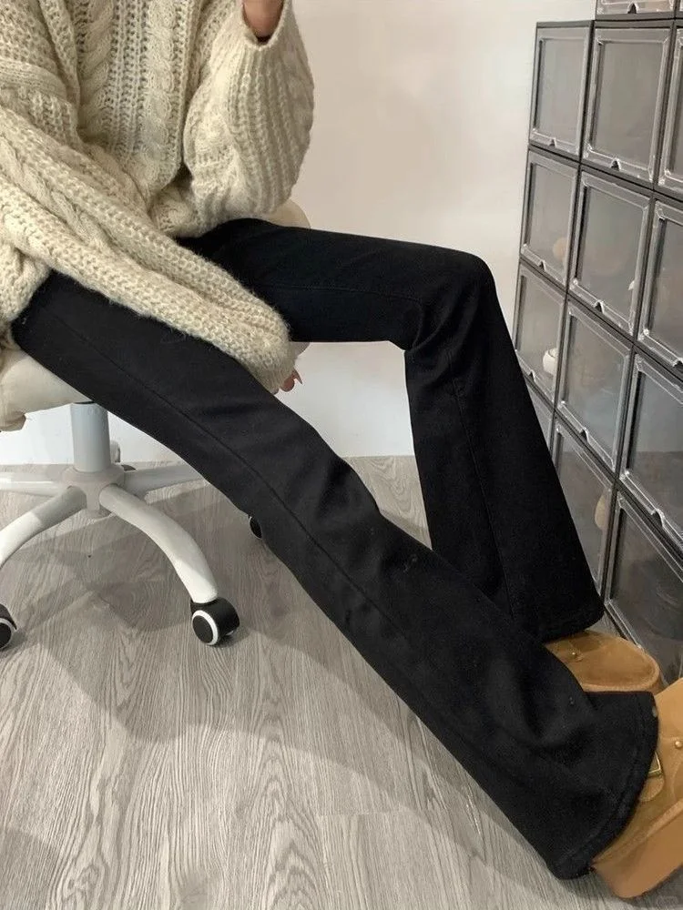 Bootcut Jeans Loose Fit Dames Authentiek Echt Echt Echt Werkelijk Puur Natuurlijk Ruw Maagd Klassiek Traditioneel Conventioneel Effen