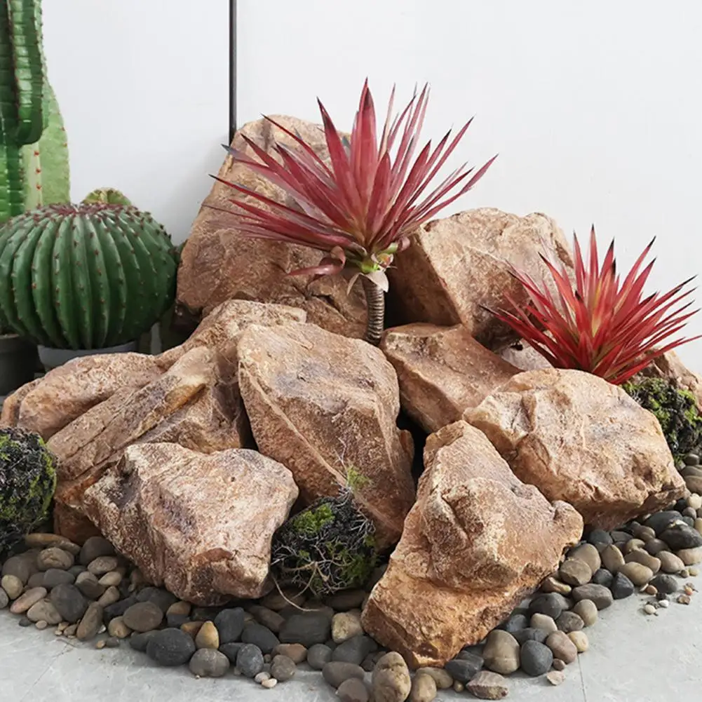 Synthetic Landscape Stones Outdoor Environment Rock Decor Realistic Artificial Rock for Landscaping Garden Decor Faux for Yard