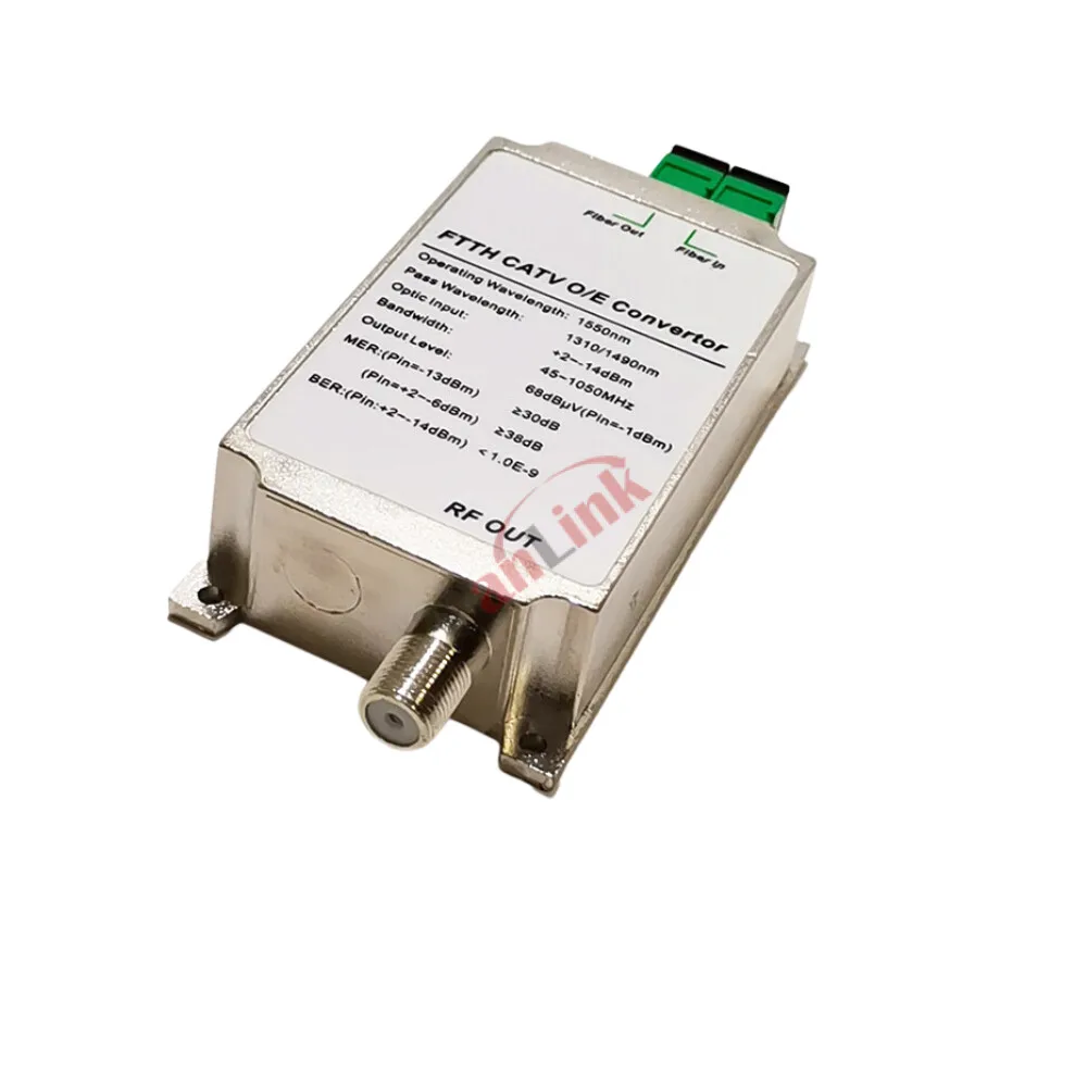 MINI CATV FTTH Receiver Fiber Optical WDM Node RF Converter Triplexer Minimode Indoor AGC 1310nm/1490nm/1550nm NO power