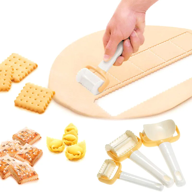 Dough Cutter Set of 3 Design Ravioli Cookie Cutters Ravioli Biscuits Dumplings Shaper Environmental Protection Health