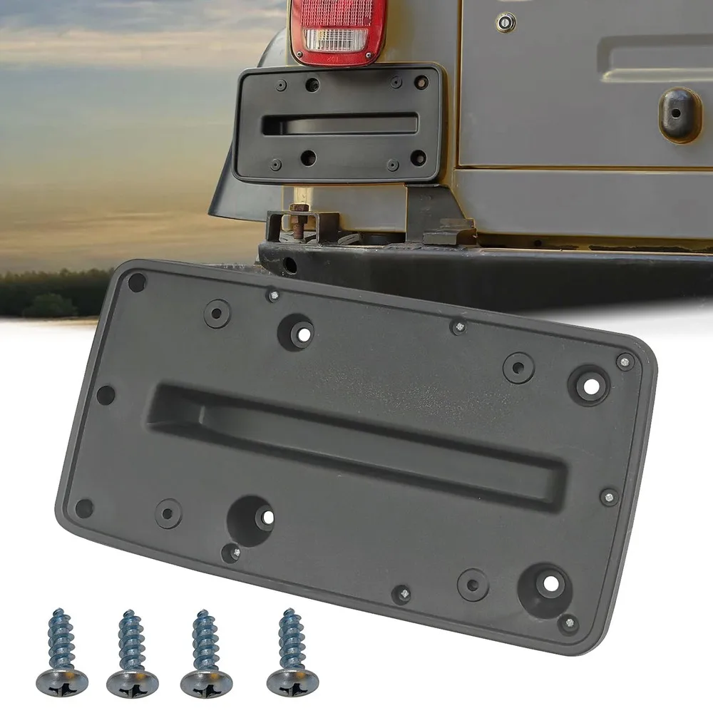 For 1997-2006 Jeep Wrangler TJ Rear License Plate Tag Frame Mount Bracket Holder
