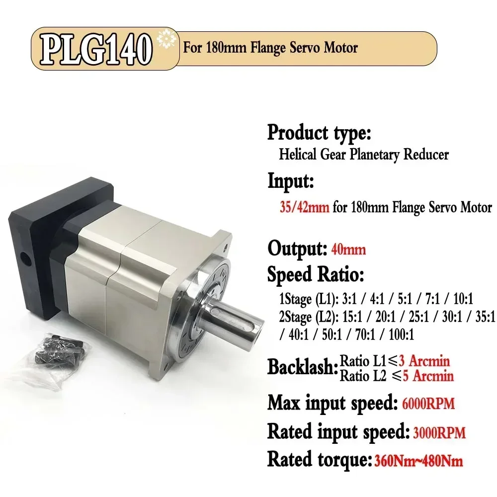 Schrägverzahnungsgetriebe für Nema 17 23 34 Schrittmotor Drehzahlminderer für 40 60 80 90 110 130 180 mm Flansch-Servomotor
