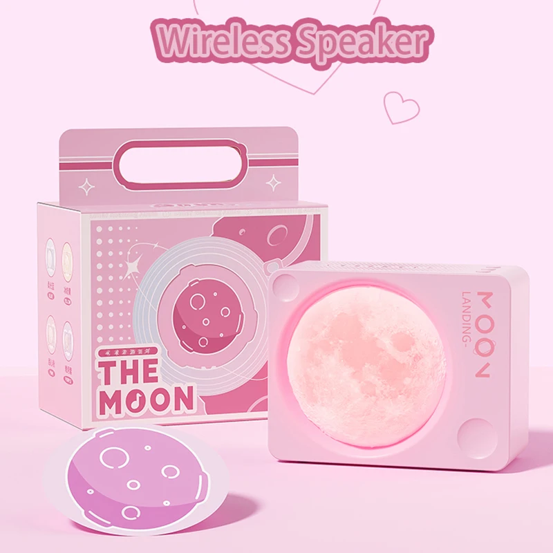 Moon Lamp Bluetooth Audio Desktop Ornament Night Light Integrated Speaker Christmas Birthday Gift