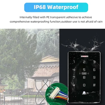 Mobile NFC access controller waterproof door lock keyboard card swiping password IC unlocking ID dual frequency 125KHz 13.56MHz