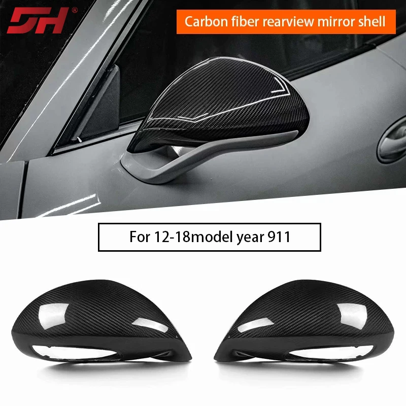 LHD Replacement Dry Carbon Fiber Sport-style Rearview Mirror Case for Porsche 911 991 2012-2018