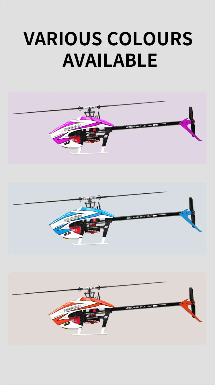 Neues Goosky S2 MAX ferngesteuertes Hubschrauber-3D-Stuntflugzeugmodell mit doppeltem bürstenlosem Direktantrieb 6-Kanal-Jungenspielzeuggeschenk