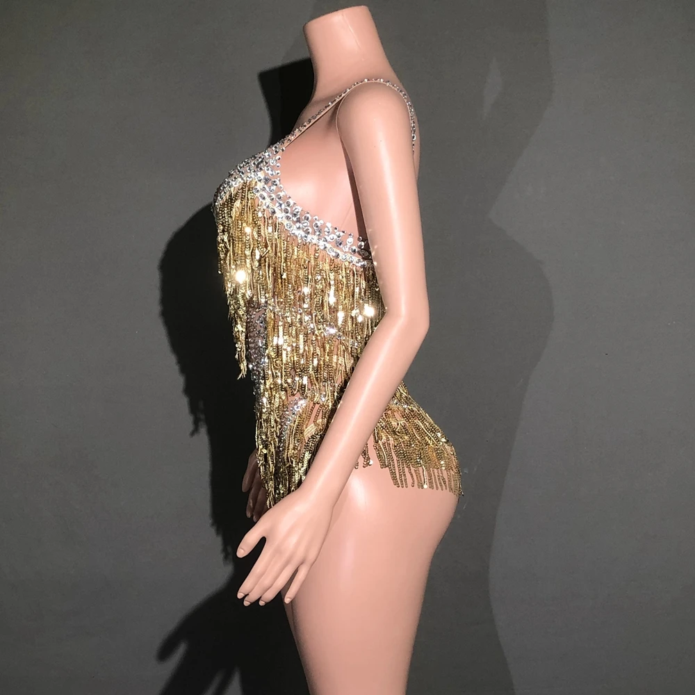 سباركلي الراين هامش ارتداءها المرأة مثير انظر من خلال حزب الزي أداء ملابس رقص المغني راقصة تظهر المرحلة ارتداء #3