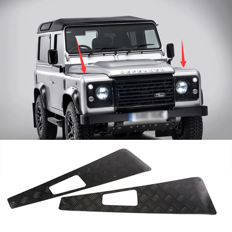 

For Land Rover Defender 110 130 2004-2018 Car Front Cover Protection Decorative Panel Sticker Car Exterior Accessories