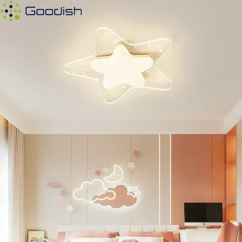 モダンなミニマリスト星天井照明北欧 LED ランプ光沢家の装飾女の子子供リビングルーム照明器具