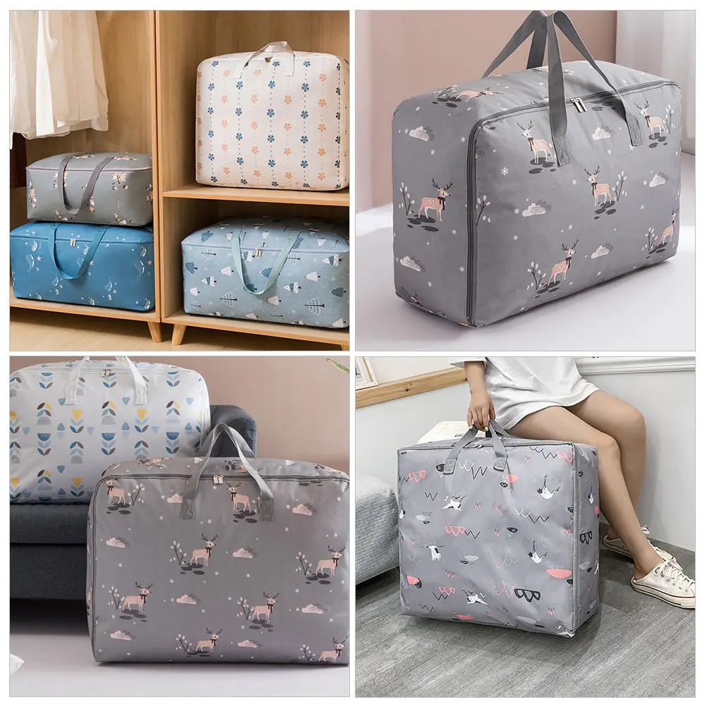 

Quilt Storage Clothing Packing Pouch Bedding Accessory Bag Moving Doggy Bag Dust Proof Waterproof Oxford Cloth Large Capacity