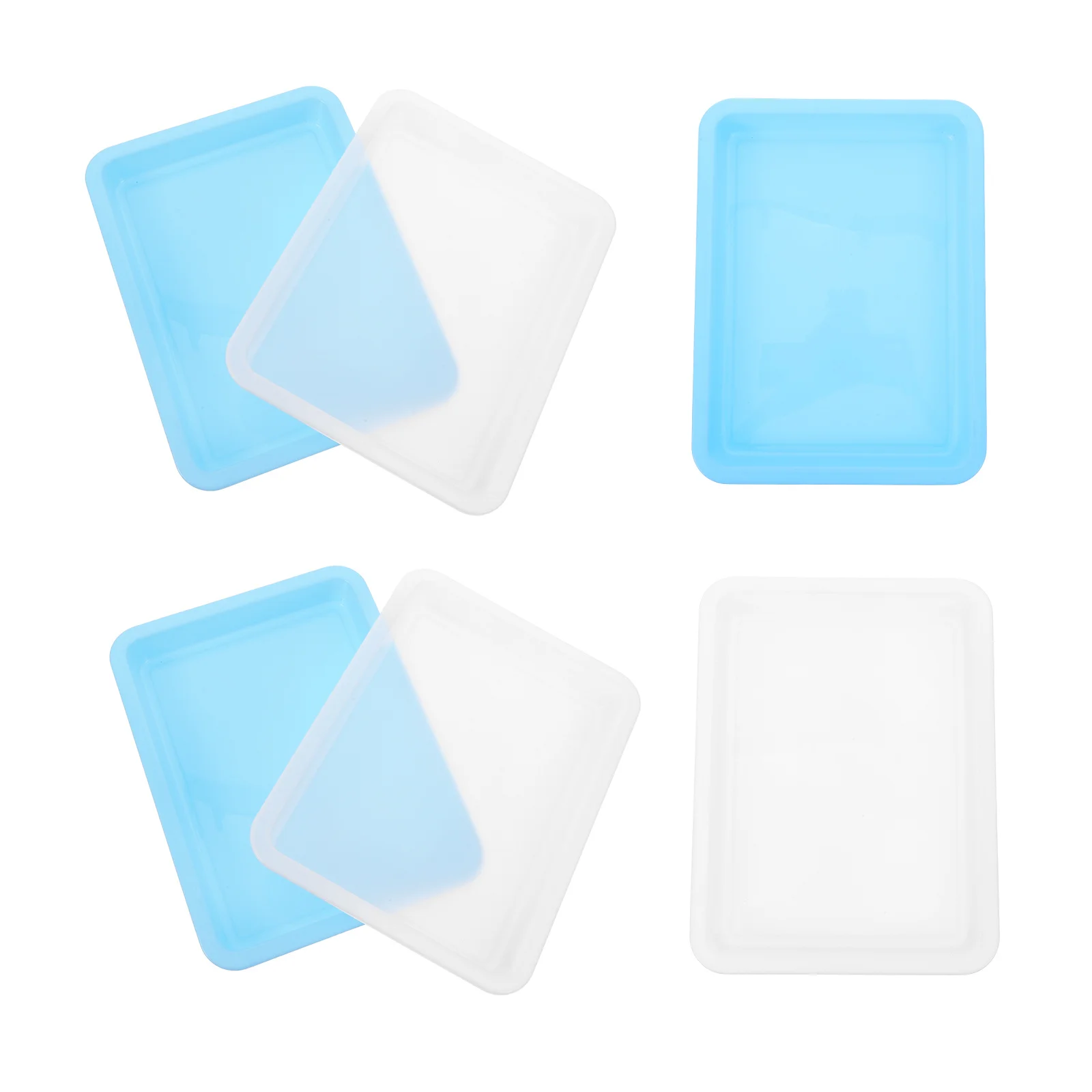 

6pcs Laboratory Trays Leakproof Plastic Lab Tray For Sorting Drying Glassware Containment Tray Lab Equipment Scientific