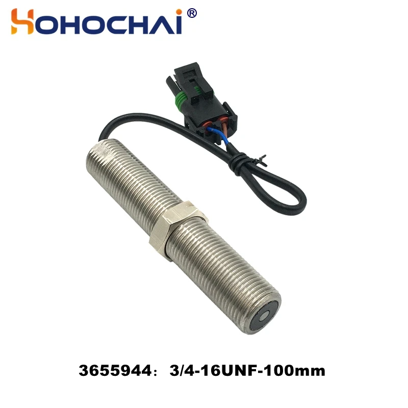 3655944 100MM 6BT 4BT Diesel Engine Spare Parts Magnetic Pickup 3655944-100MM Speed Sensor For Genset