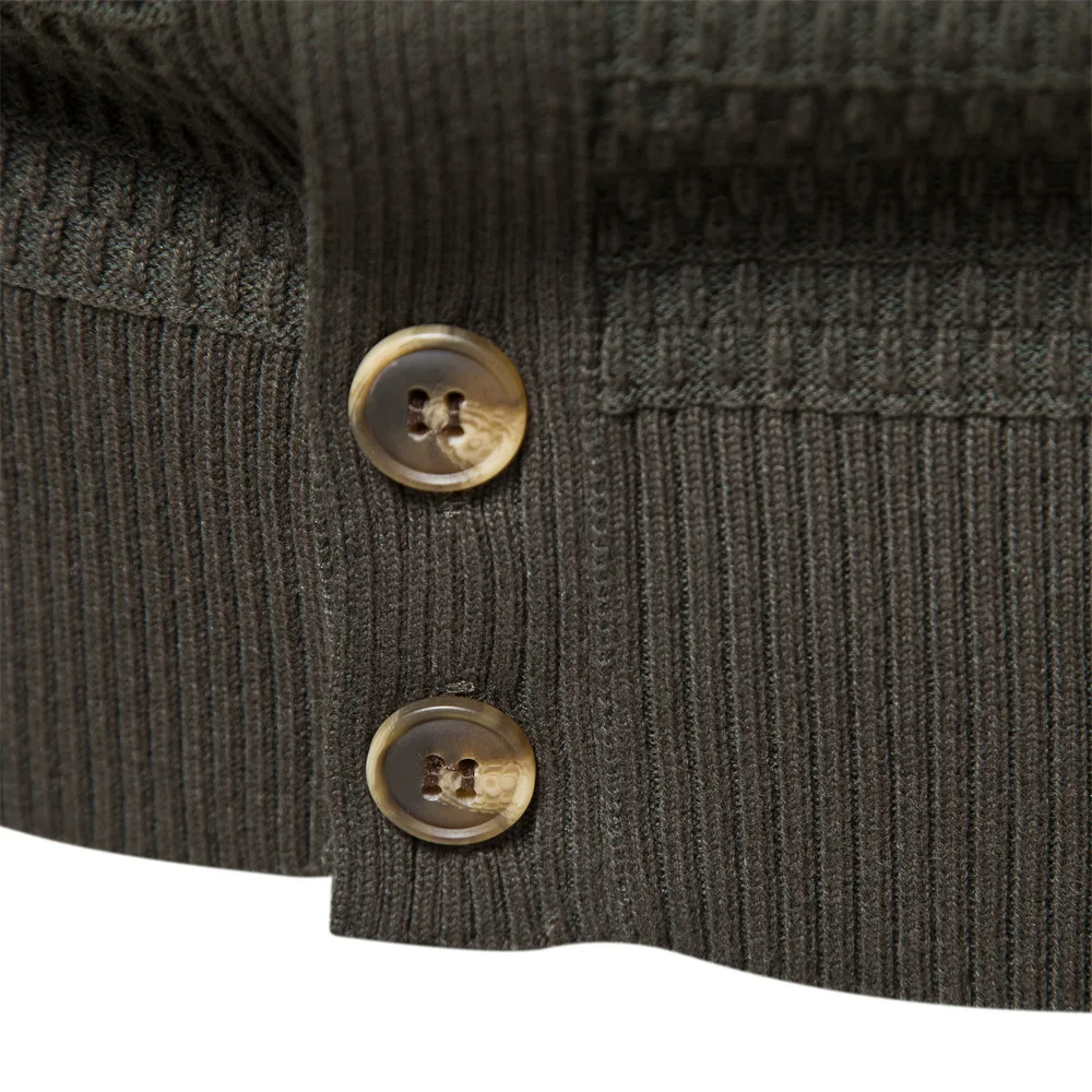Cardigan maglione lavorato a maglia da uomo di alta qualità Busin Autunno Inverno Nuovo Sle Cotone Acrilico Spandex Pelle Colore puro Lungo S...