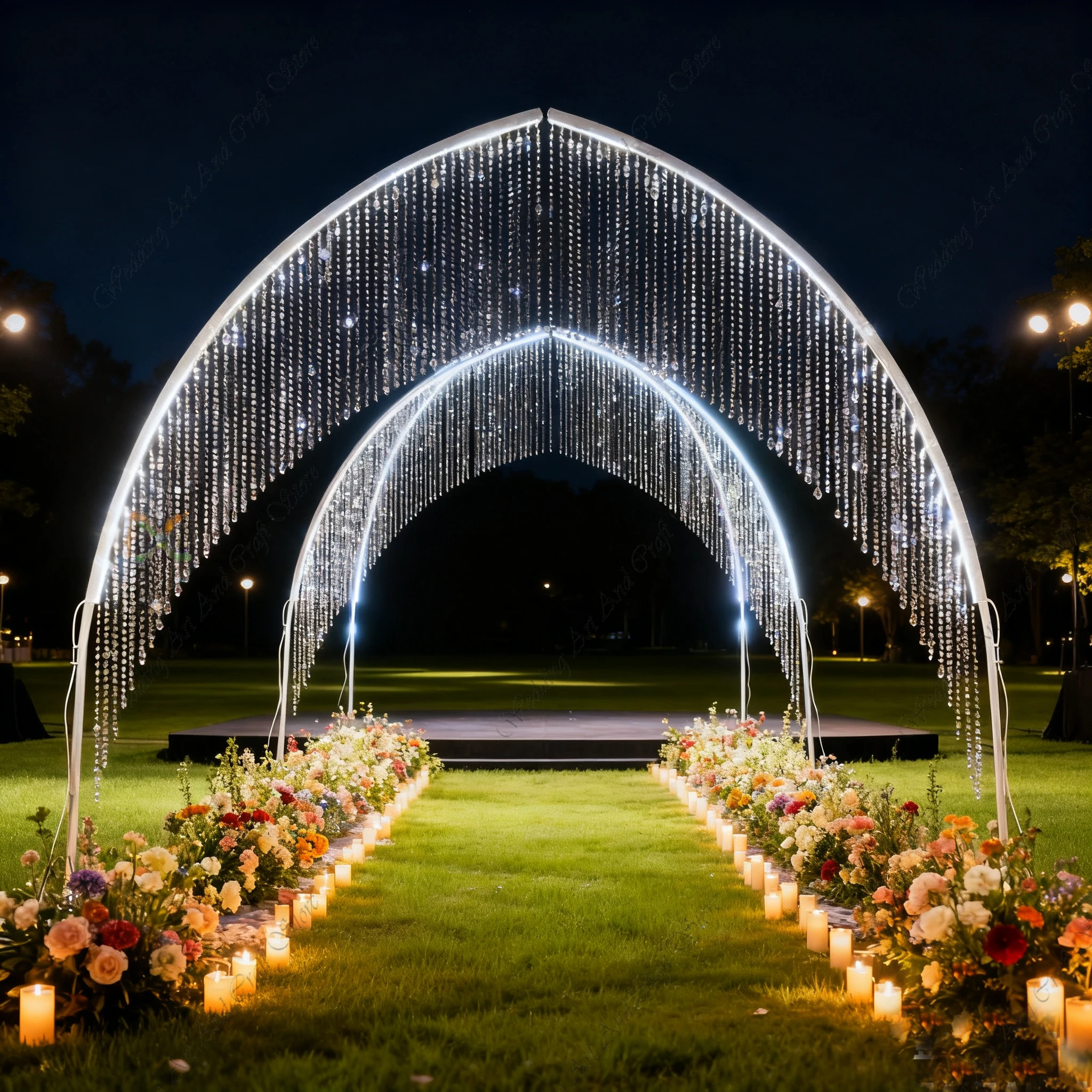 

2 шт. f30 2,8-3 м светящееся дерево, дорожный светильник, свадебная сцена, добро пожаловать, декоративный светильник, украшение, хрустальный бисер, дорожный свинцовый светильник ivy360