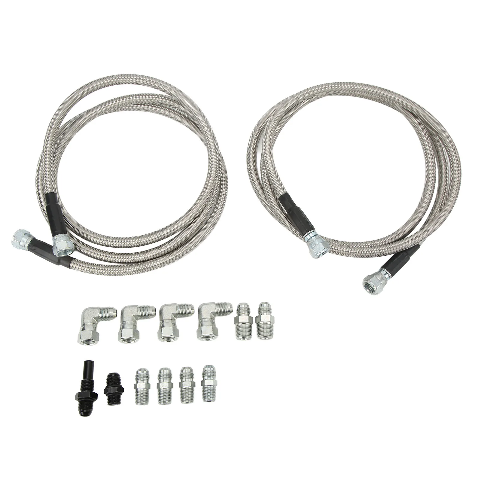 

70-дюймовый шланг охлаждения трансмиссии с адаптерами, гибкая замена из нержавеющей стали для GM Chevy 1996 и Newer 4L80