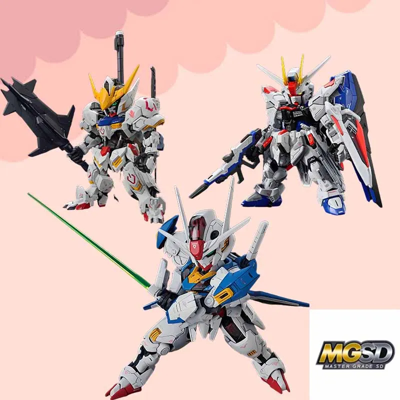 

Bandai Original MGSD THE GUNDAM ASW-G-08 BASE LIMITED GUNDAM THE WITCH FROM MERCURY XVX-016 GUNDAM AERIAL Anime Action Figure