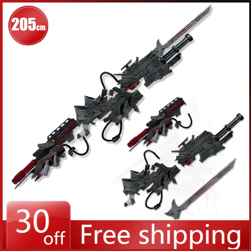 

205 см модель меча Arknights Wiš'adel, косплей, нож и хвост пистолета, модель аниме, игры, настольные украшения, праздничные подарки, детские игрушки