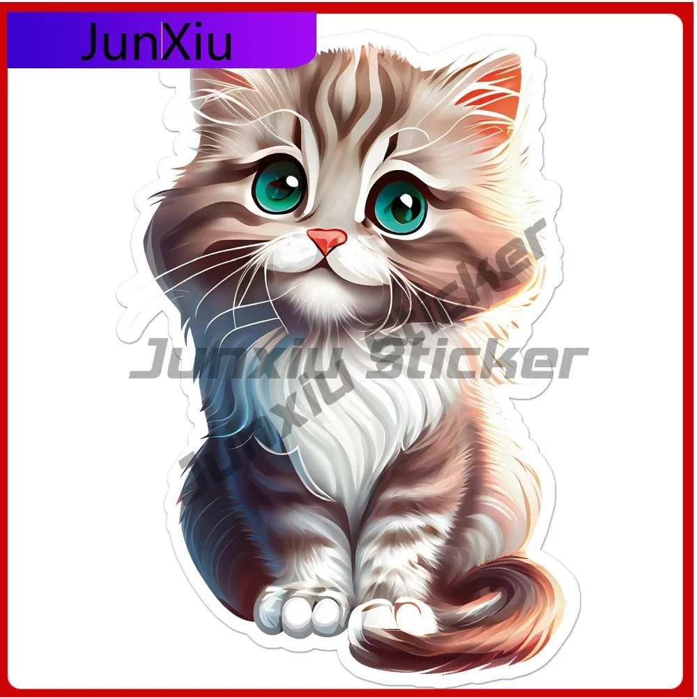 

Cute Kitten Vinyl Best Gift Waterproof Modern Laptop Decal Sticker Car Window Bumper Auto Exterior Decor