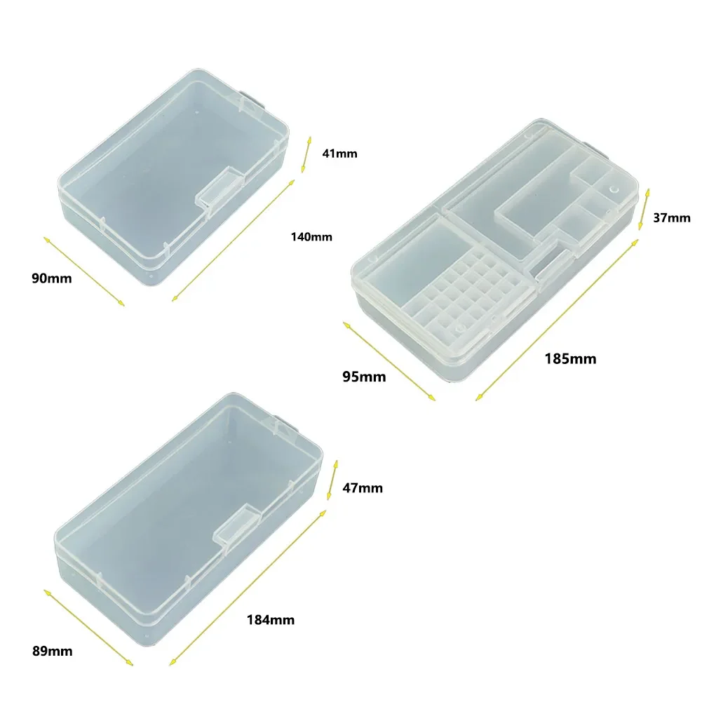 Transparent Plastic Storage Box Screw Holder Case Organizer Container  For Beads Earring Box For Jewelry Rectangle Box Case