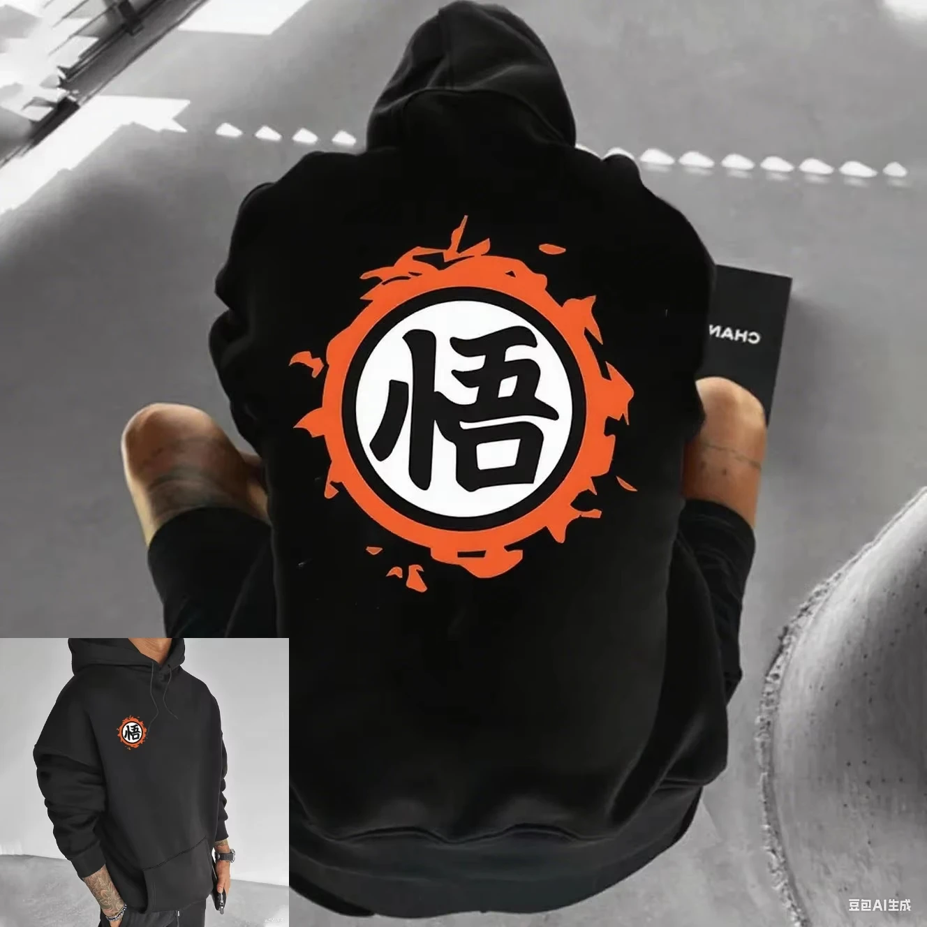 เสื้อฮู้ดลายการ์ตูนดราก้อนบอล 2026 สำหรับผู้ชาย ฤดูใบไม้ผลิ/ฤดูร้อน สไตล์อเมริกัน ฮิปฮอป ลำลอง ทรงหลวม ไซส์ใหญ่ สำหรับพ่อและลูก