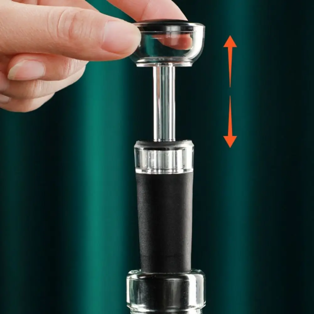 

5pcs Wine Cork Airtight Vacuum Bottle Stopper Leak-Free Black Wine Preservation Plug Reusable Bottle Cap Club