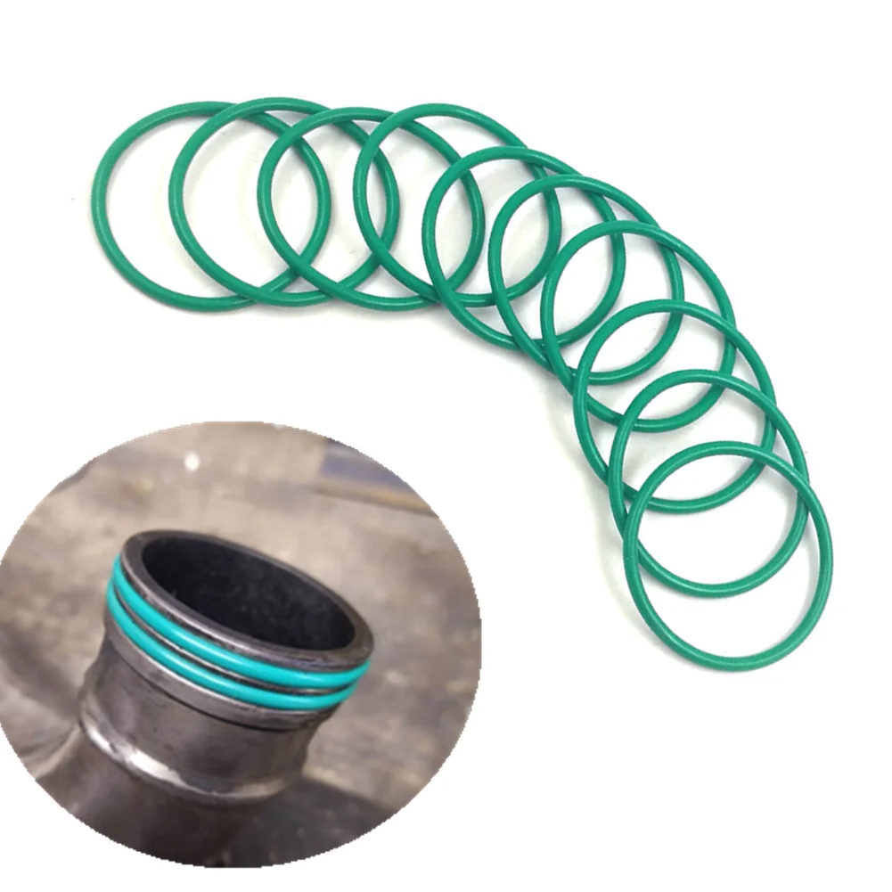 For KTM SX/EXC/XC/XC-W 200 250 300 380 44mm Diameter/3mm Thickness Green FKM Acid and Alkali Oil Resistant O-Rings Seal FPM