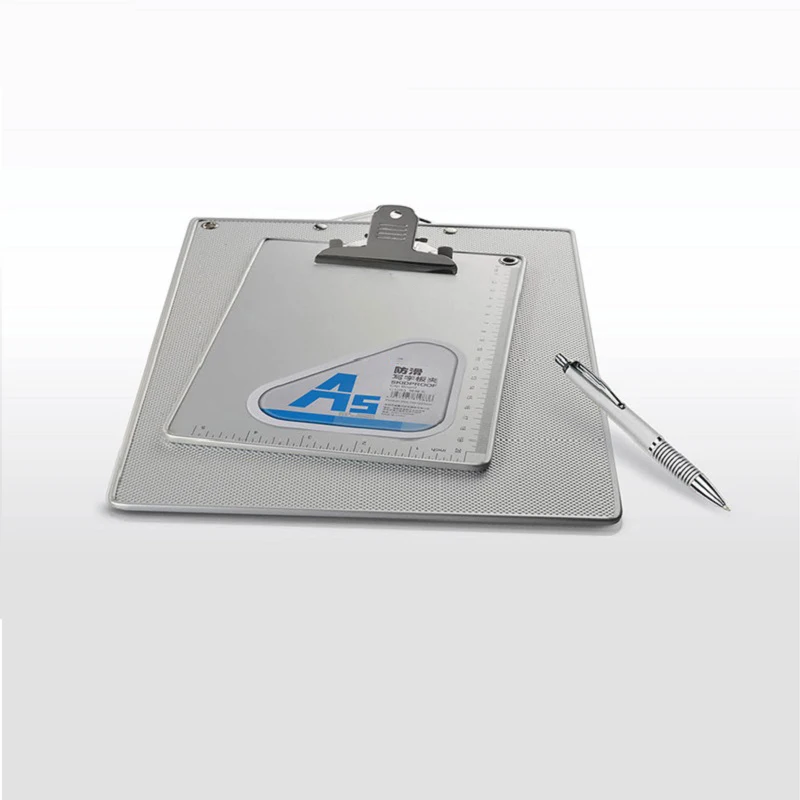 A4 Aluminum Alloy Writing Clipboard Professional Document Folder Office Legal Pad Holder, Durable Aluminum Clipboard