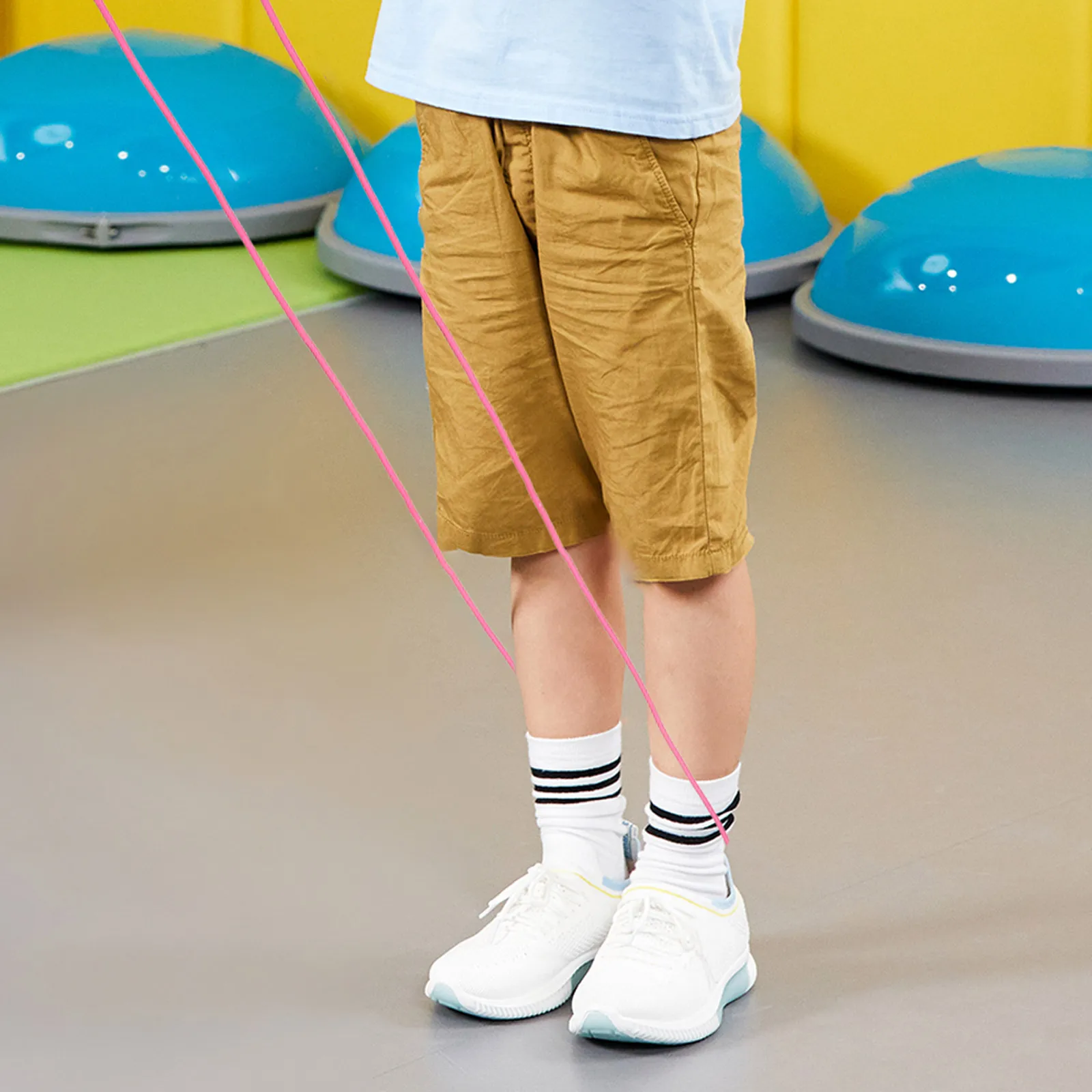 

10Pcs Plastic Handle Skip Rope Adjustable Kids Jump Rope Fitness Training Equipment Cardiovascular Respiratory Nervous System