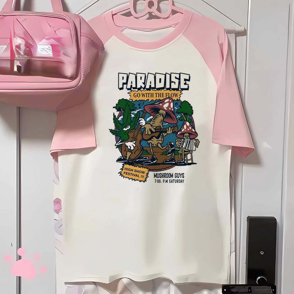 

Винтажная женская футболка Y2k, японская футболка, женская уличная одежда в стиле манга, комическая одежда