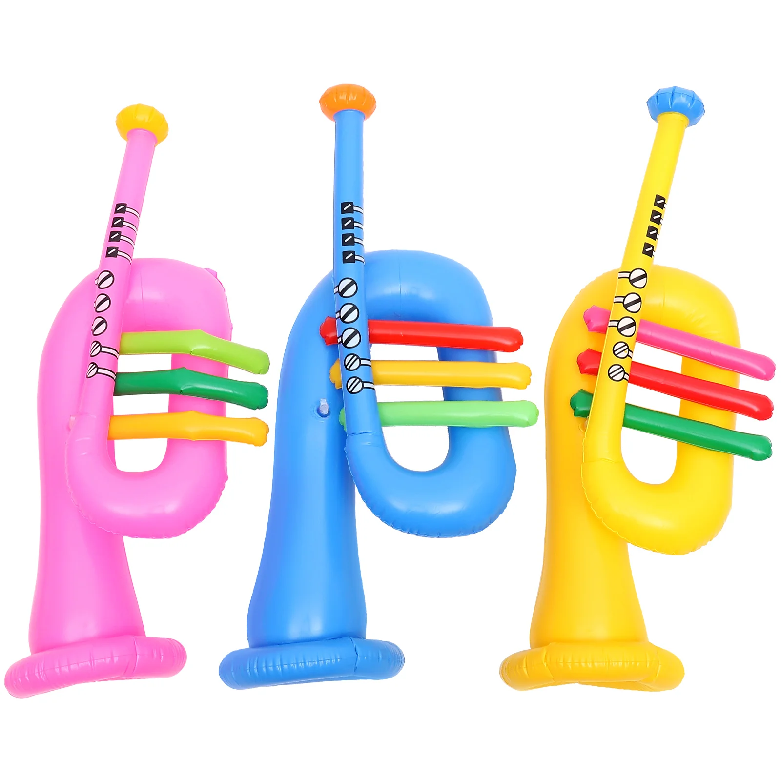 3 pçs instrumento inflável musical criança brinquedo crianças brinquedos pvc rock inflação reutilizável