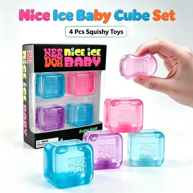 Needoh Nice Cube Sensory Toy Pinching Relieving Squeeze Fidget Toy Puzzle Solving Anti-Stress Blocks Children Souvenir Gifts