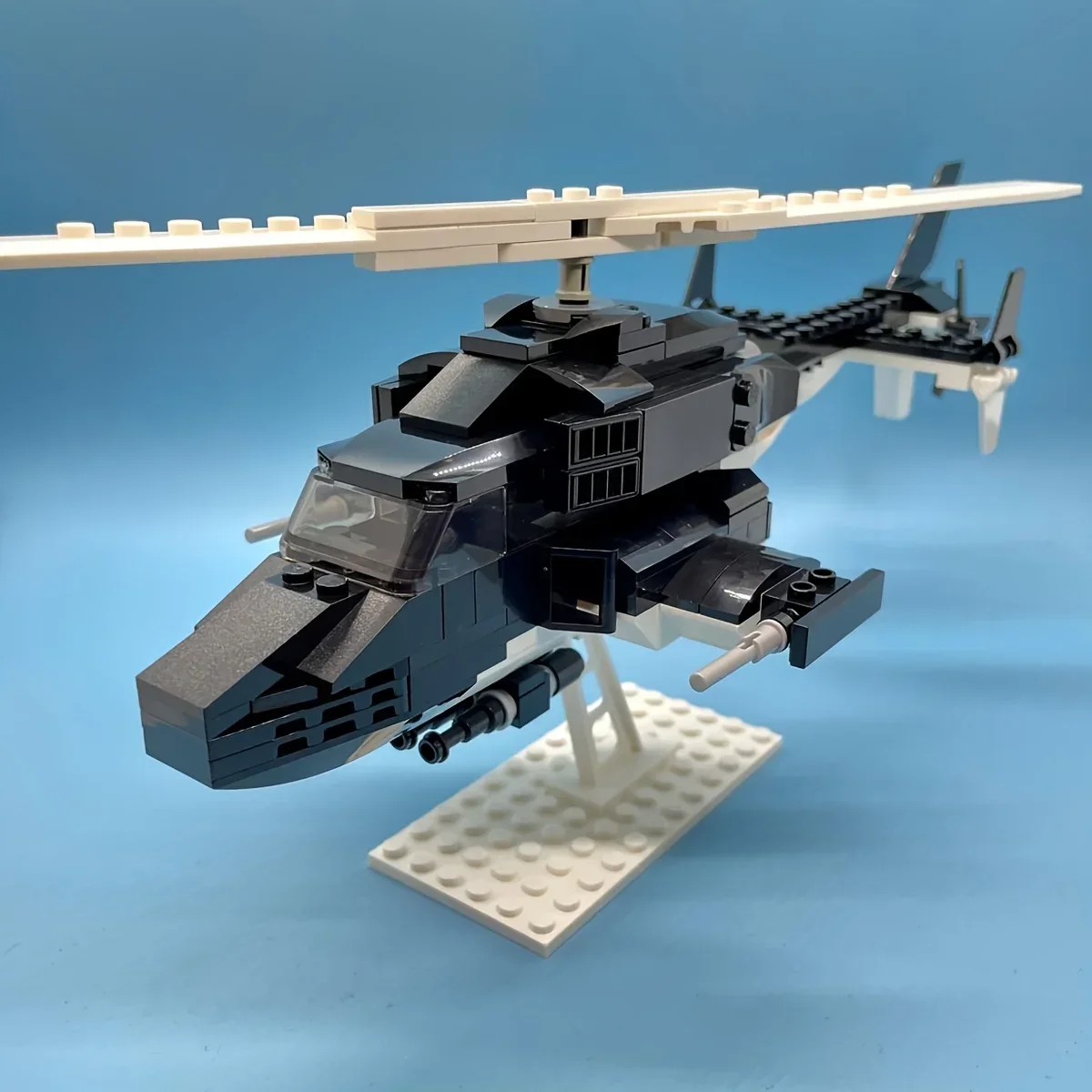 Science fiction armed helicopter, a perfect gift choice for classic MOC building blocks, a tabletop decoration item