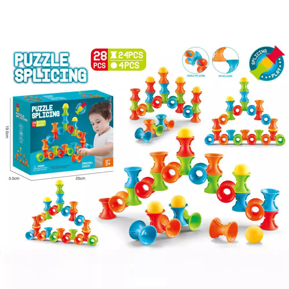 Puzzle Building Blocks 3-in-1 Throwing Speed Stacking Cup Toy Kindergarten Interactive Building Blocks Early Education Toy