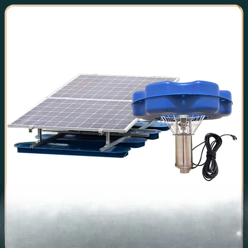 Solar fountain aerator accelerates water circulation and enhances the aerator