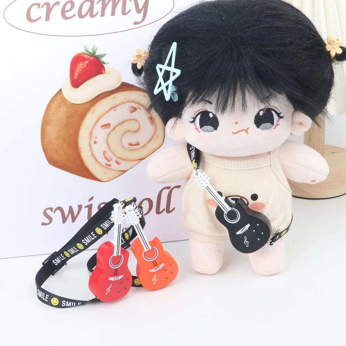 Doll Accessories  Miniature Electric Guitar Musical Instruments Gift for Labubu Doll Clothing Accessories Mini Guitar Model