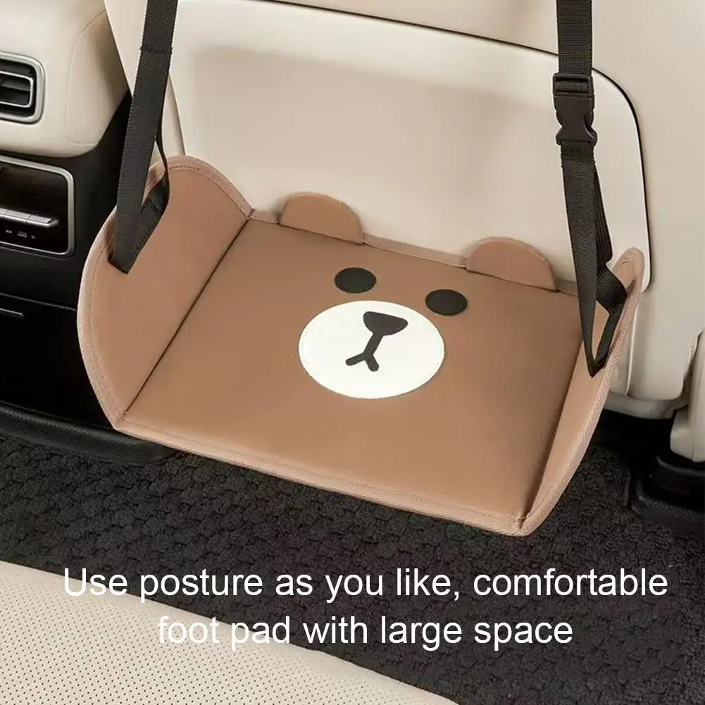 Car Travel Rest Foot Mat Portable Auto Backseat Suspension Hammock Office Footstool Suspension Adjust Interior Trim Supplies image 3