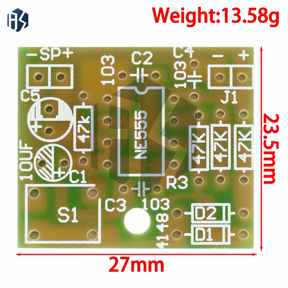 NE555 Kit de bricolage de sonnette Ding-Dong : pièces détachées pour la construction de sonnettes numériques