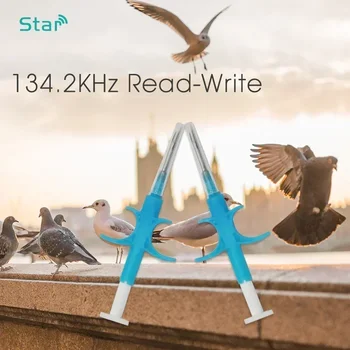 100pcs 134.2khz תג זכוכית לחיית חיים microchip מזרק fdx b iso11784/85 מזרק בעלי חיים icar עבור כלב חתול em4305 שבב