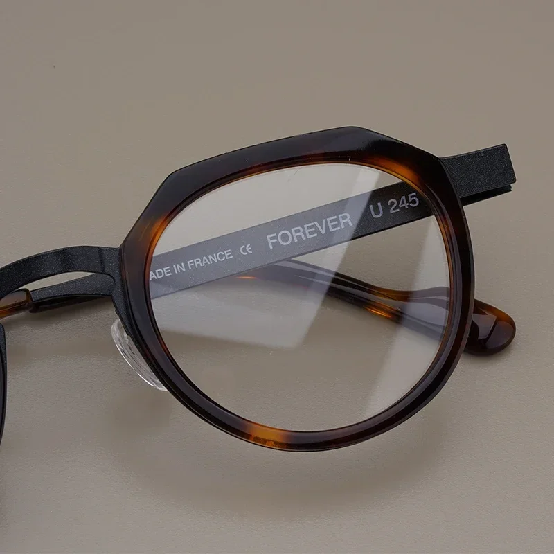 2025 wysokiej jakości okrągłe oprawki do okularów ze stopu octanu dla mężczyzn kobiety Retro ręcznie robione optyczne krótkowzroczność okulary do czytania na receptę