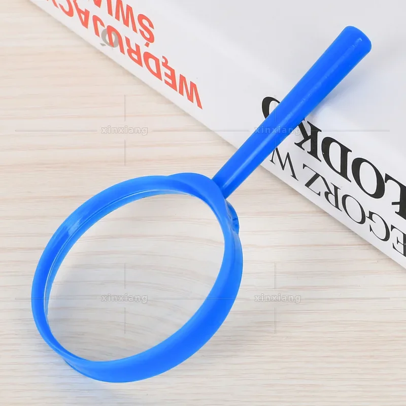 Colorful Handheld Mini Magnifier 3X Eco-friendly Portable Children Magnifying Glass Students Outdoor Toy Magnifier Loupe Gift