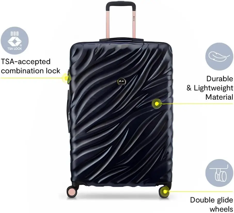 Delsey Paris Alexis Hardside 3-Piece Set, Expandable Luggage with 4 Spinner Wheels, Lightweight Suitcase, 21