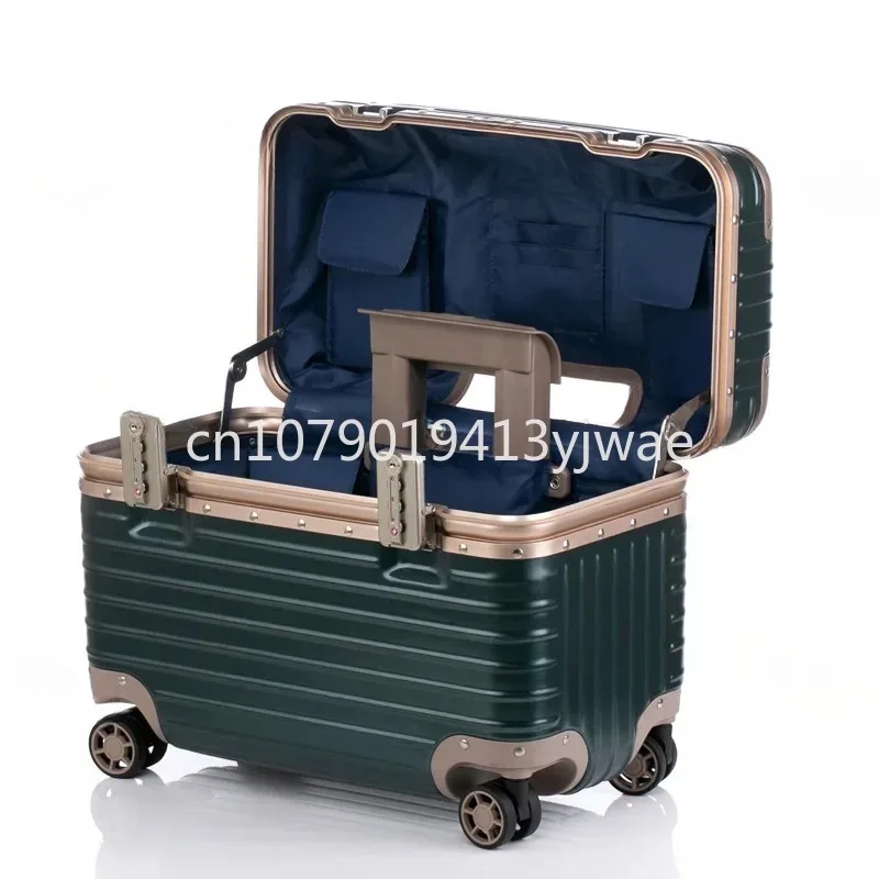 Upper flap long case, cabin suitcase, 16-inch 18-inch 20-inch spinner aluminum frame camera case