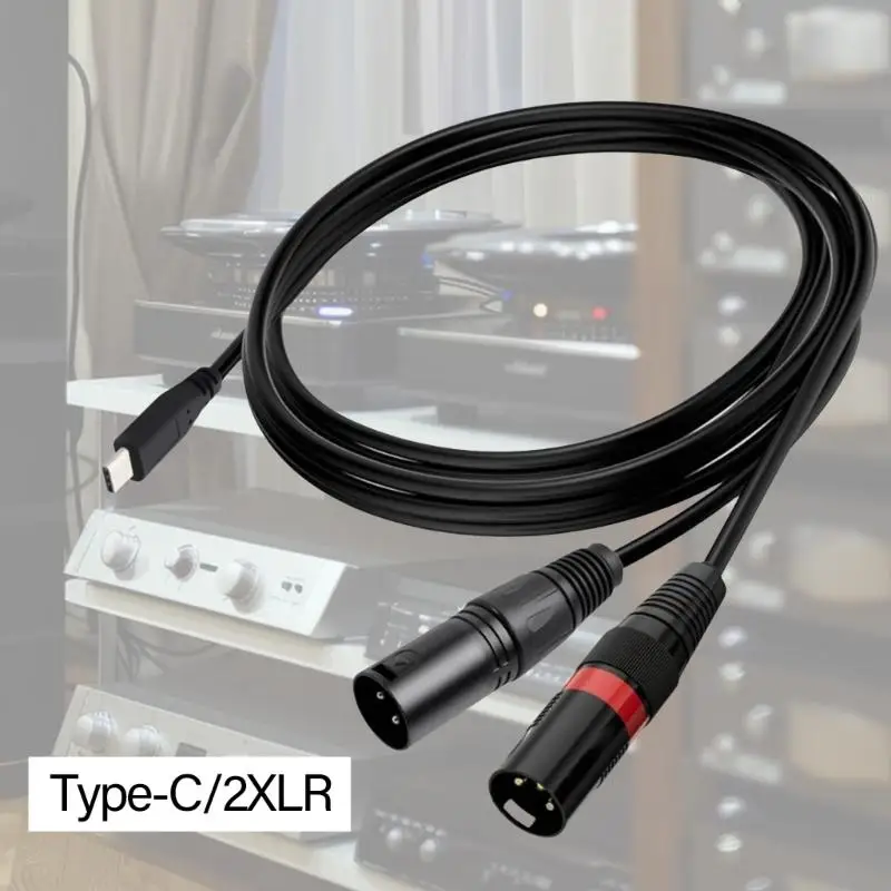 Typ C bis 2xLR Audios Kabel 2xLR zu USB C -Adapter für professionelles Soundgerät