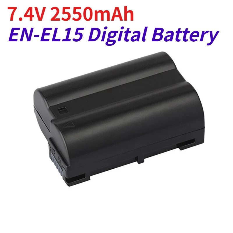 7.4V 2550mAh 18.5Wh EN-EL15 High-Quality Digital Battery for Nikon Z5 D850 Z6 Z7 D780 D750 D810 D7000 D7500 Z8 Camera