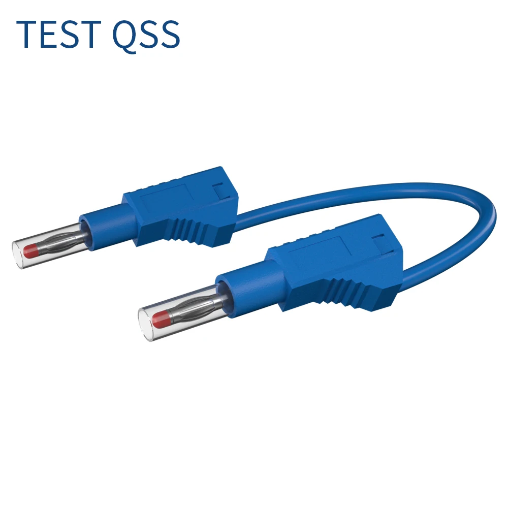 QSS-Retrátil Multímetro Test Leads, Cabo Fio, Ferramentas Elétricas Acessórios, Dual 4 milímetros Banana Plug, Segurança, Q.70022, 200cm, 5Pcs