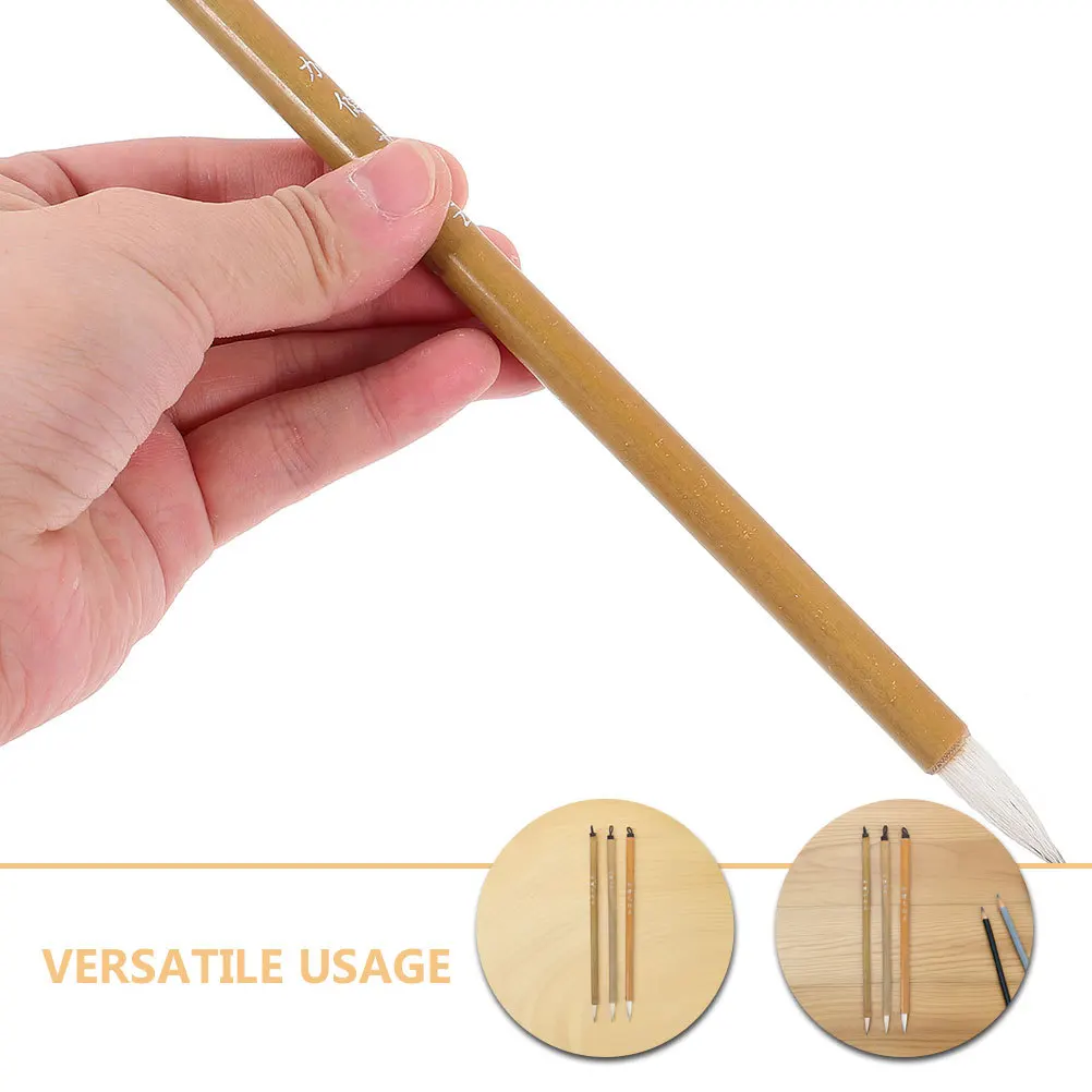 مجموعة فرش الخط الصيني مكونة من 9 قطع من فرش الكتابة الخشبية للمبتدئين، مستلزمات الرسم الصيني التقليدي #5