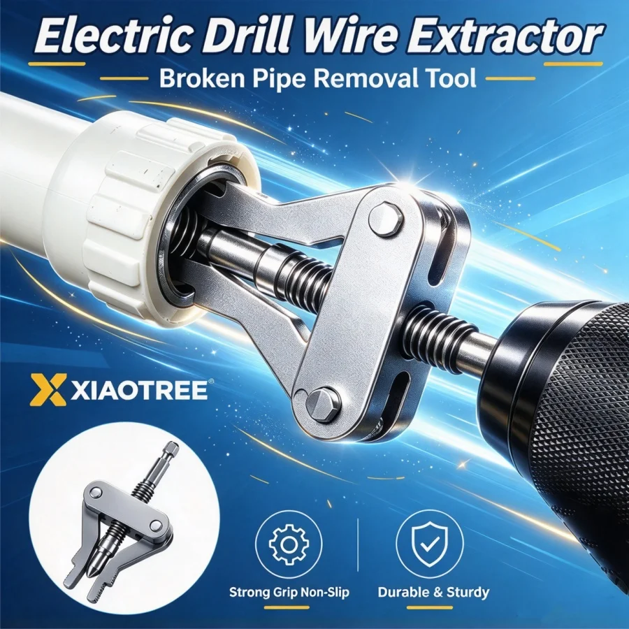 Universal Broken Pipe Extractor Faucet Valve Stuck Insert Remover Hex Shank Drill Powered Plumbing Repair Tool Heavy Duty KitUni