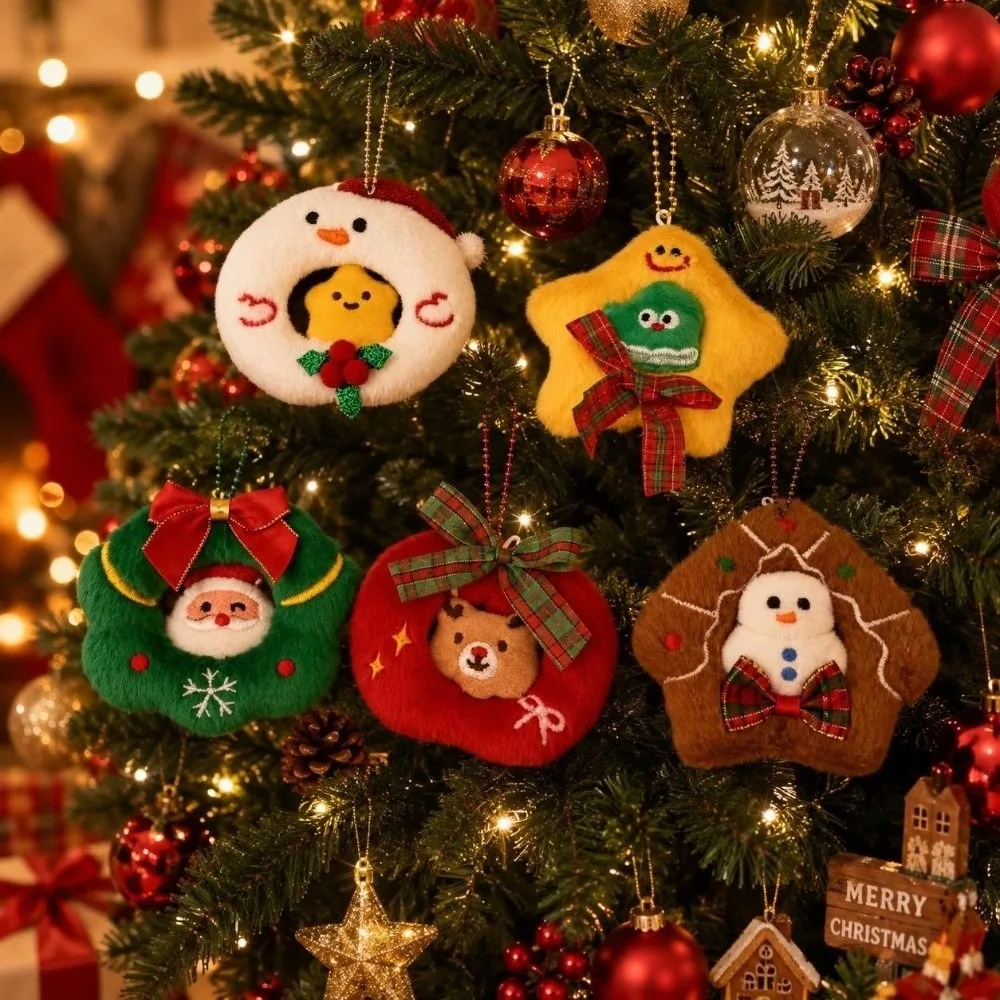 Versatile Christmas Keychain Portable Cartoon Bag Pendant Creative Handbag Charm Xmas Decoration